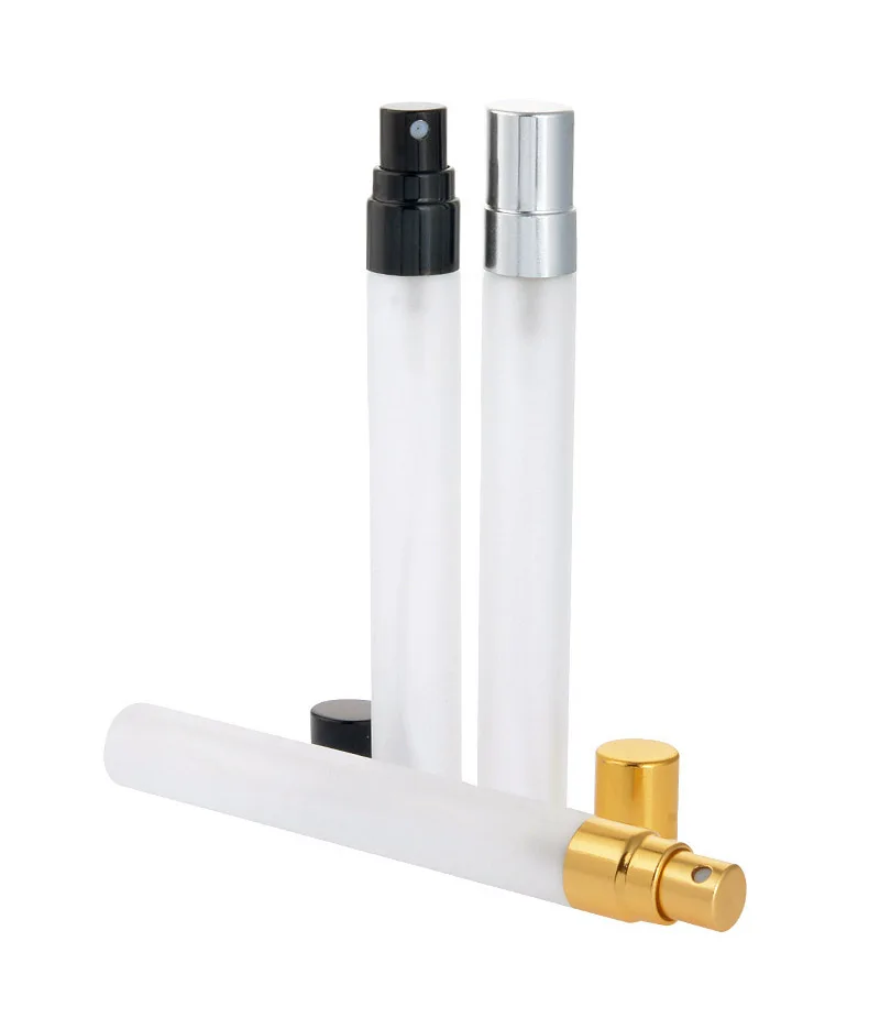 10ml Milchglas Spray Flasche Aluminium Parfüm Zerstäuber Probe Geschenk Leere Kosmetische Behälter für Travil Container – Detail 4