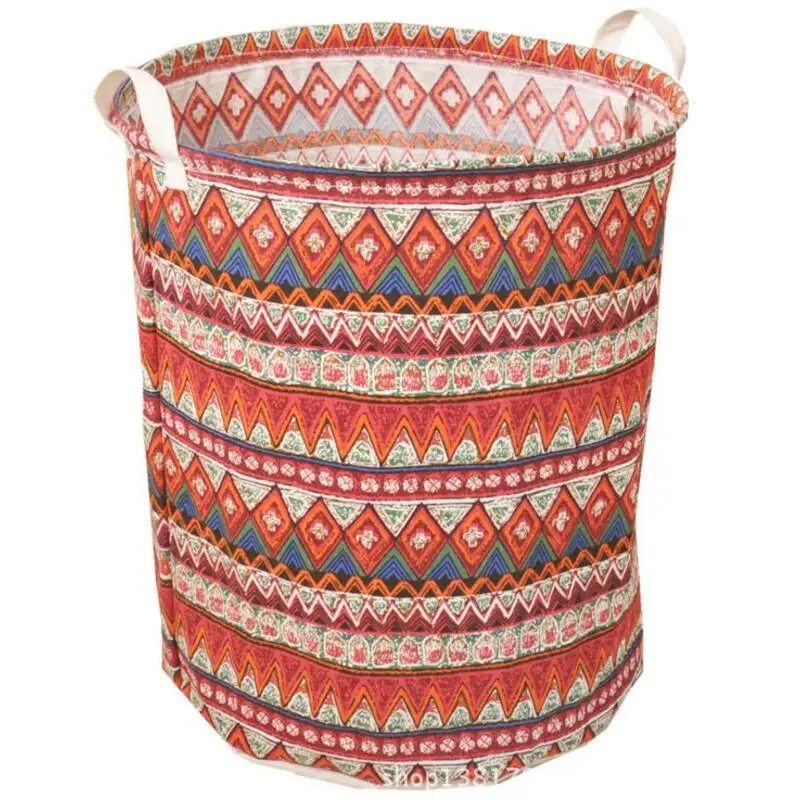 New Large Laundry Hamper Bag national style Clothes Storage Baskets Home clothes barrel Bags kids toy storage laundry basket