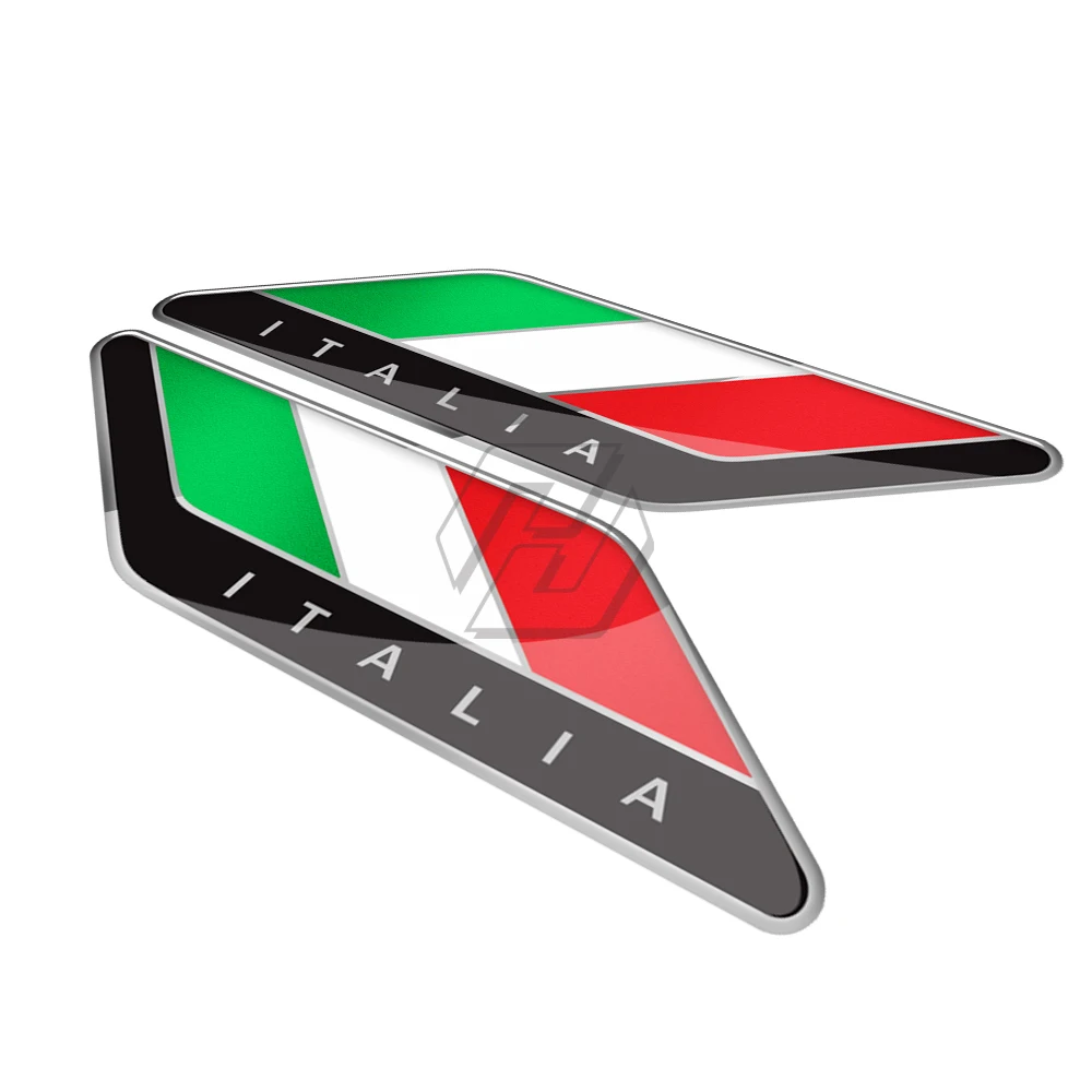 สำหรับ Aprilia Ducati Suzuki Yamaha Honda Kawasaki สำหรับรถยนต์ Decals 3D อิตาลีธงสติกเกอร์ Italia Decals