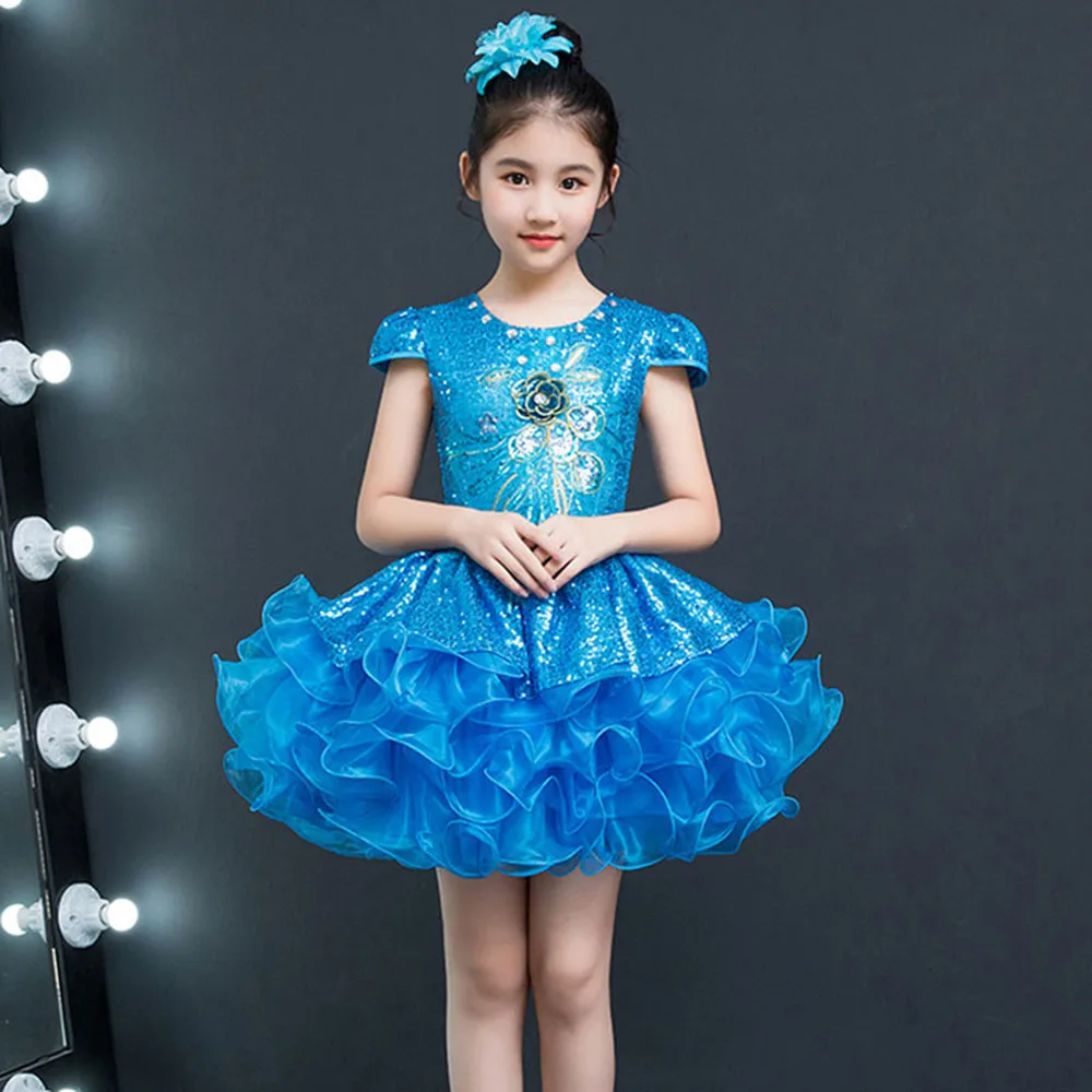 

2 To 12 Years Children Clothing Summer Sleeveless Wedding Party Kids Flower Pageant Ball Gown Toddler Girl Birthday Dress