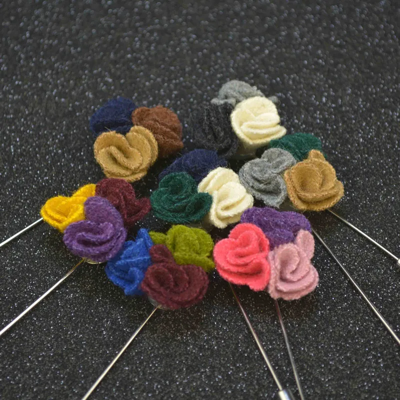 Men's Suits Inserted Long Brooch Three-in-one Color Combination Mix and Match Brooches Floral Lapel Pin Fashion Men Jewelry Pins