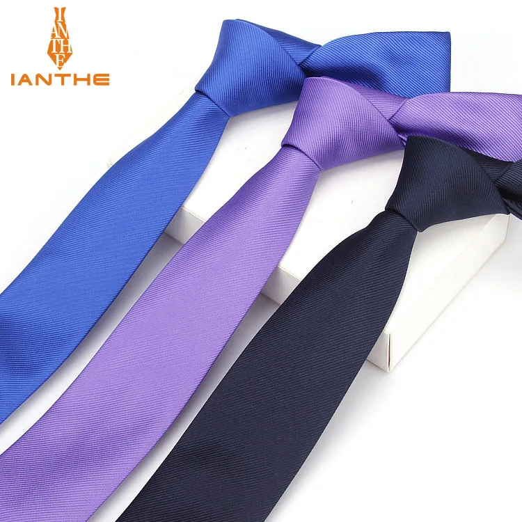 2018 High Quality Mens Tie Solid Plain Slim Skinny Narrow gravata Necktie Ties for men Formal Wedding Party Classic Necktie