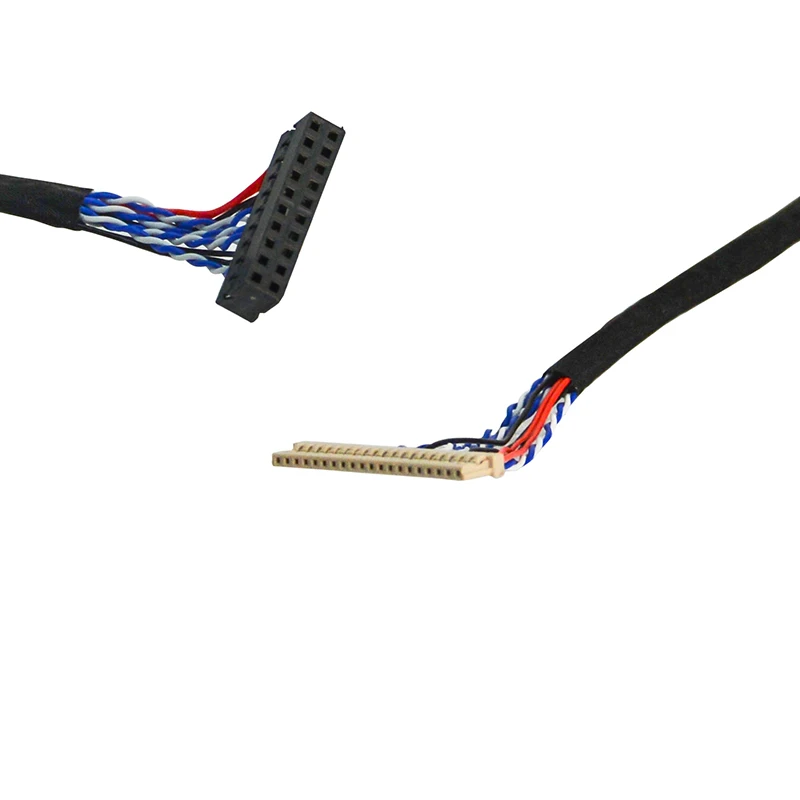 20Pin DF14-D6สาย LVDS สำหรับกระดานควบคุม LCD ที่1Ch 6บิต20พิน1024x768 XGA 14.1นิ้ว LTN141XF-L01 13.3 15นิ้ว