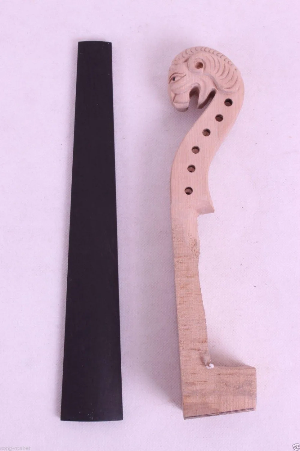 4/4 violin Neck hand carved violin head Neck Violin Fingerboard High Quality