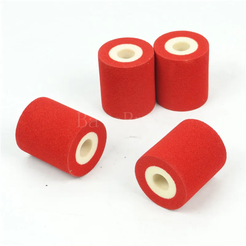 Red Color Solid Ink roll,BateRpak 12pcs/carton 100% sponge ink roller,solid coding machine rolls,36*32/40mm 90-130degree