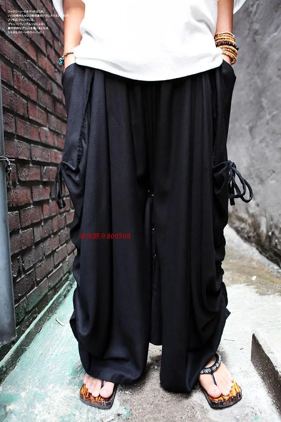 

27-46 2024 Men Clothing Hair Stylist Non-mainstream Culottes Big Trouser Legs Boot Cut Wide Leg Pants Plus Size Singer Costumes