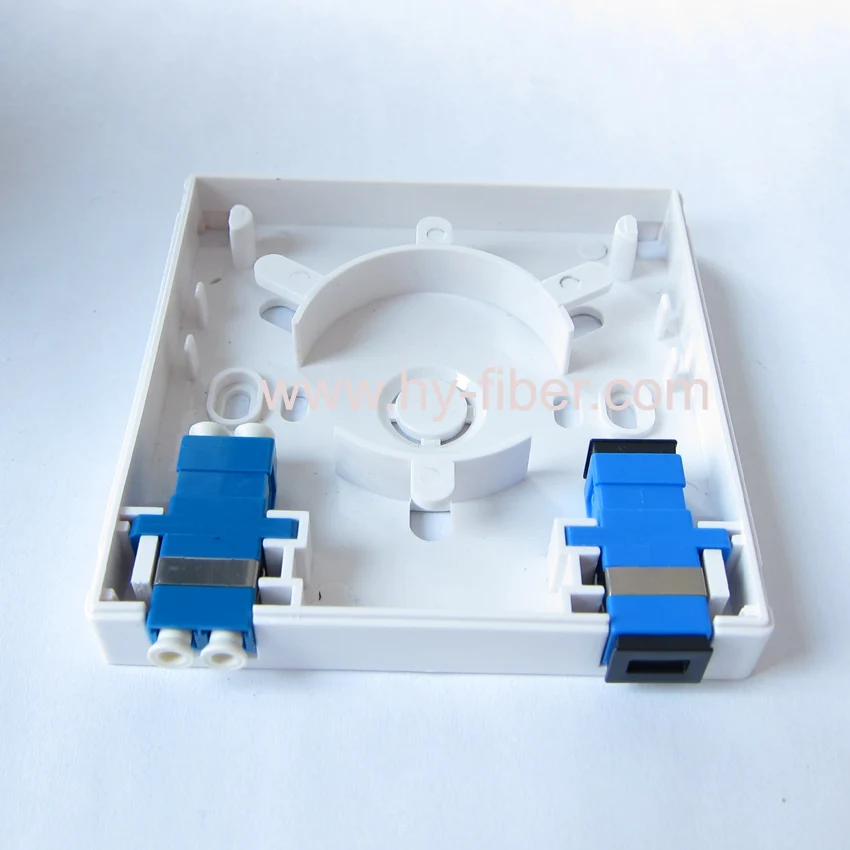 Fiber to the Home Wall Outlet, 2 Core Fiber,8686 Type Desktop Box without Adapter,FTTx Terminall, Optical Face Plate