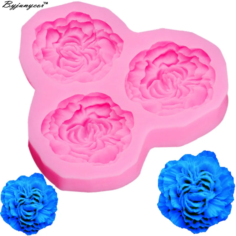 

M093 Peony 3D Candle Soy Wax Mould Scented Soap Handmade Silicone Mold Plaster Resin Clay Diy Craft Home Decoration