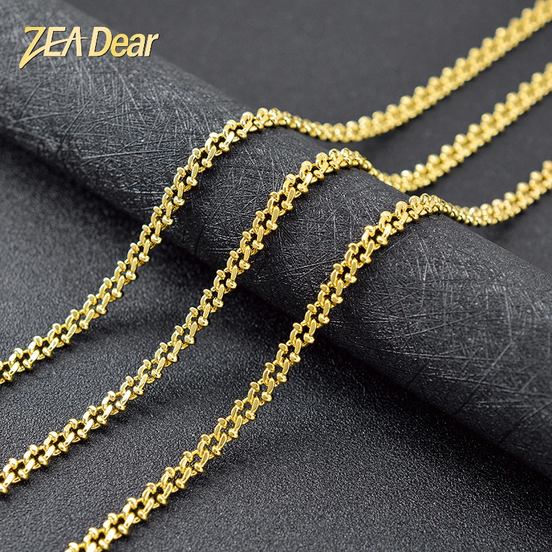 ZEADear Jewelry Punk Hiphop Gold Color Link Chain Necklace Women Men Copper Accessories Trendy Street Statement Neck Jewellery
