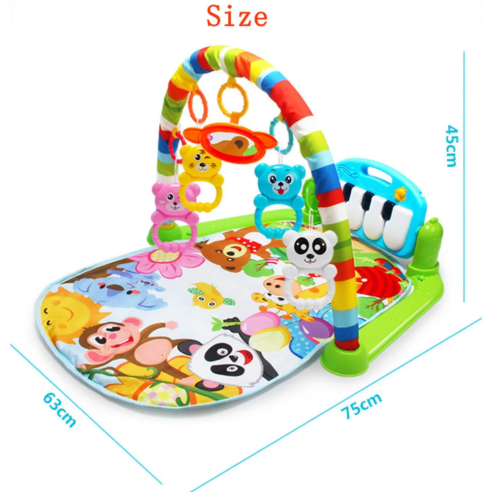 Tappetino da gioco per bambini tappeto per bambini Puzzle educativo tappetino da gioco con tastiera per pianoforte e simpatico animale Baby Gym