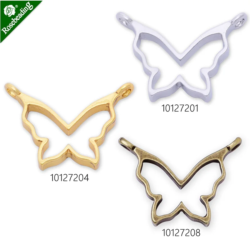 10pcs 36x27mm butterfly frame open back pendant,Animal framework,Resin Setting