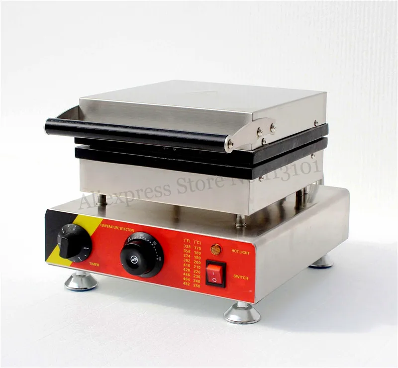 ماكينة صنع الكعك الصغيرة 16 قالب ماكينة تجارية صغيرة مستديرة من الستانليس ستيل مع سطح غير لاصق للطبخ 220 فولت 110 فولت 1500 وات