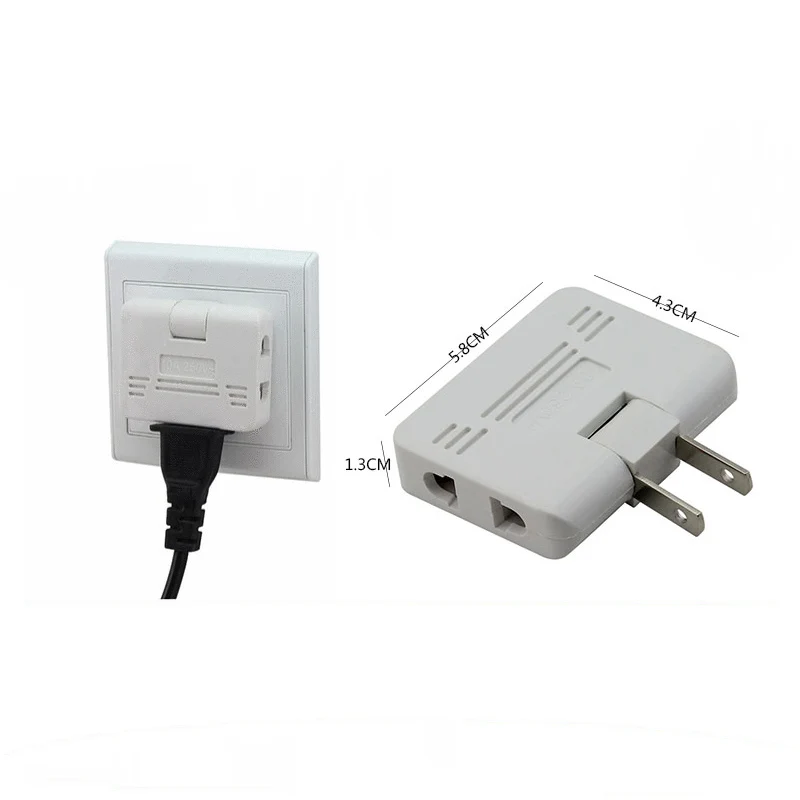 3PCS Plug Mini Outlet Power Converter Rotate Charger Wall Socket Adapter Splitter Converter Socket One To Three Power Conversion