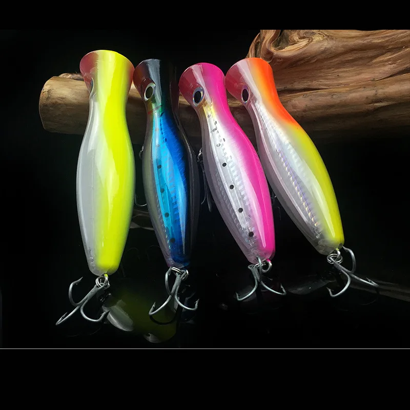 2018 New 12cm 42g Popper Fishing Lure Big Bait Bionic Crestmouth boat plastic lures