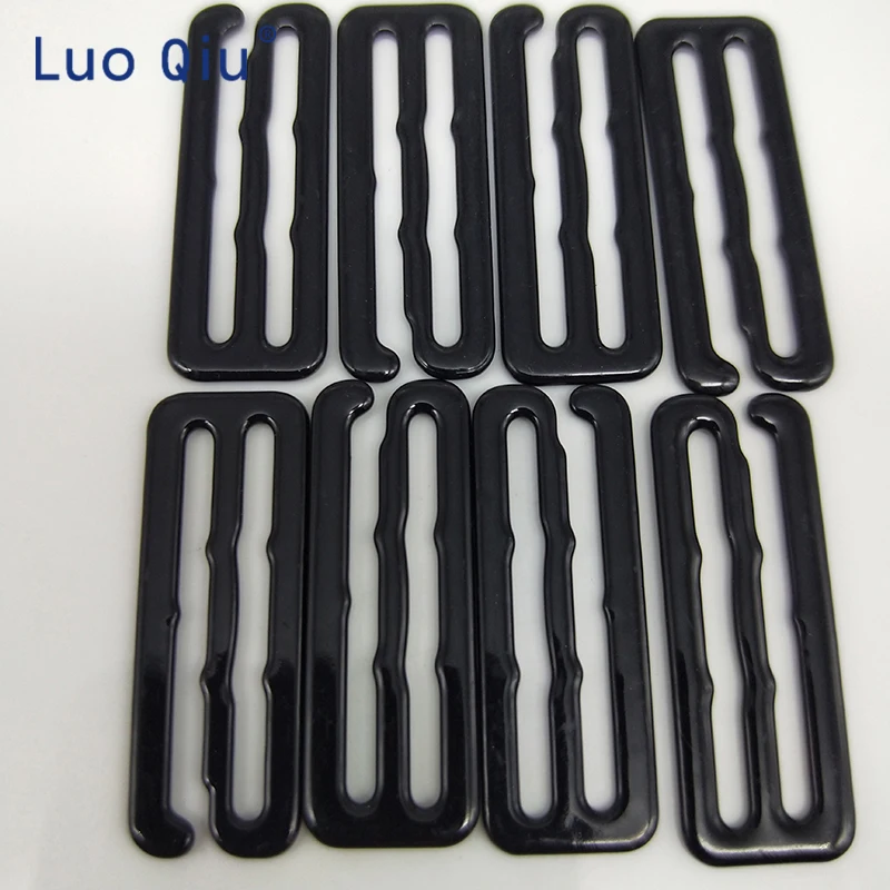 Coated black type 9 metal bar Buckles clips for Lingerie Adjustment accessories DIY High quality 30mm  10pcs/lot Luo Qiu