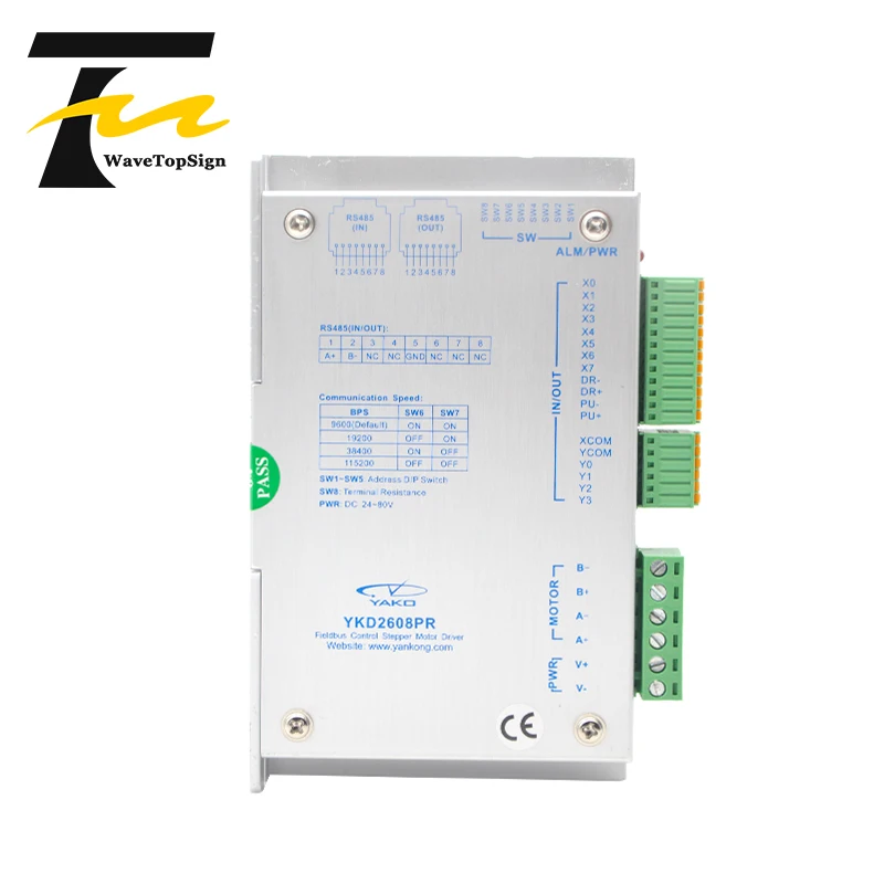 2 Phase Bus Type Digital Stepper Motor Driver YKD2608PR YKD2608PC Input DC24V-80V Match Motor 86Serial RS-485 Interface