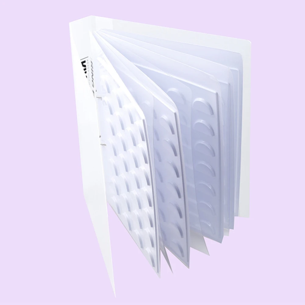 70pairs White Eyelash Storage Book Makeup Display Container Eyelashes Sample Catalog Grafting Eyelash Eyelashes Display Card