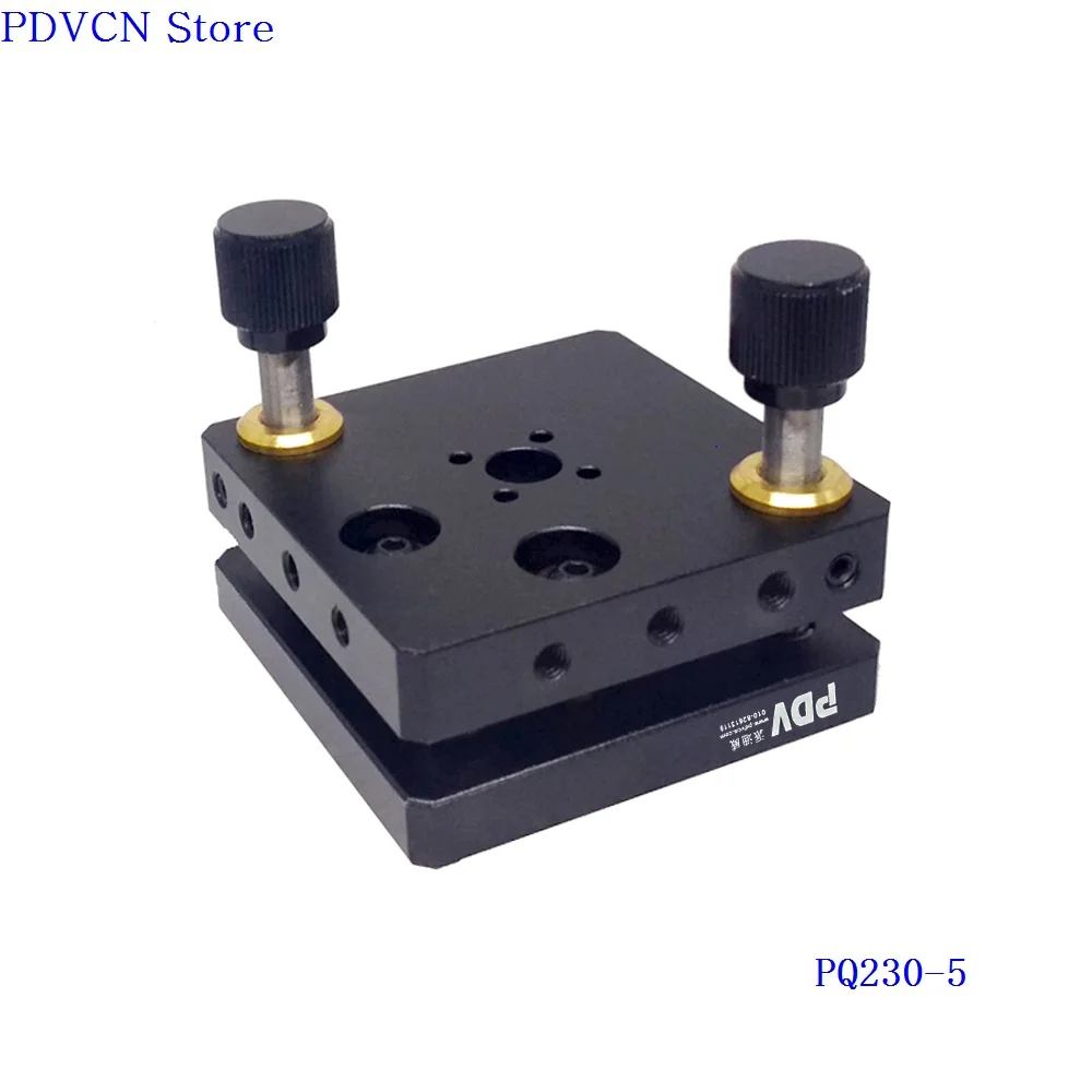 PQ230-5 Two-Axis Tilt Platform, Precise Manual Tilt Stage, With Two Fine Adjusting Screws, Tilt Range: +/- 5 degree