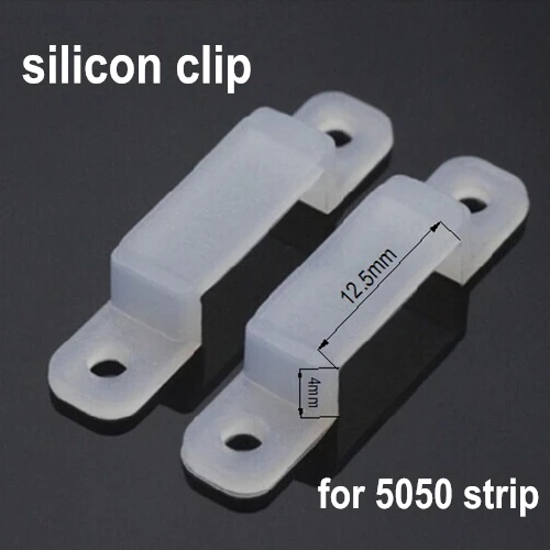 100pcs/lot LED strip Silicon gel holder, LED connector clip for fixing flexible light strip 5050 5630 5730