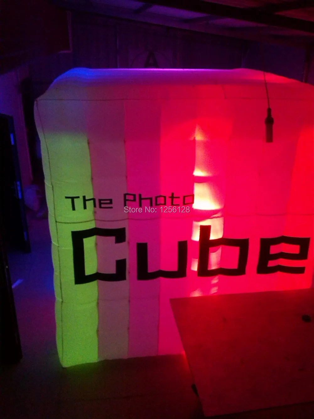 Inflatable Photo Booth with LED Light, Trade Show Equipment, 3 Doors, 2.5 m x 2.5 m x 2.5 m