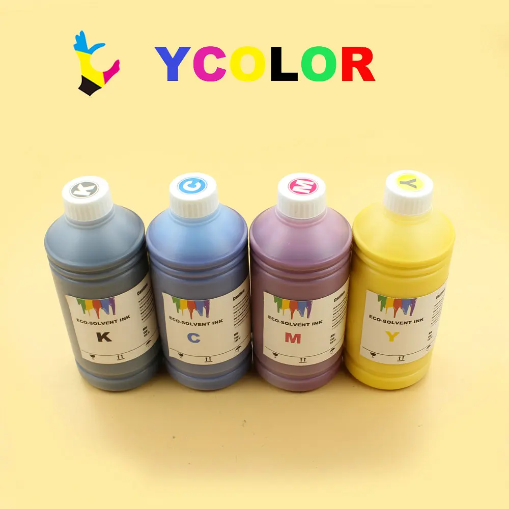 4*1000ML eco-solvent ink for Epson DX4 DX5 DX6 DX7 printhead eco solvent ink for Roland Mimaki Mutoh printer