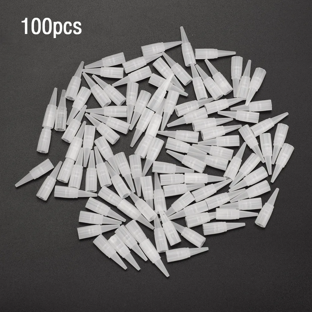 100pcs/pack 1R 3R 5R Disposable Tattoo Tips Cap For Permanent Makeup Eyebrow Lips Machine Giant Sun Tattoo Needle caps