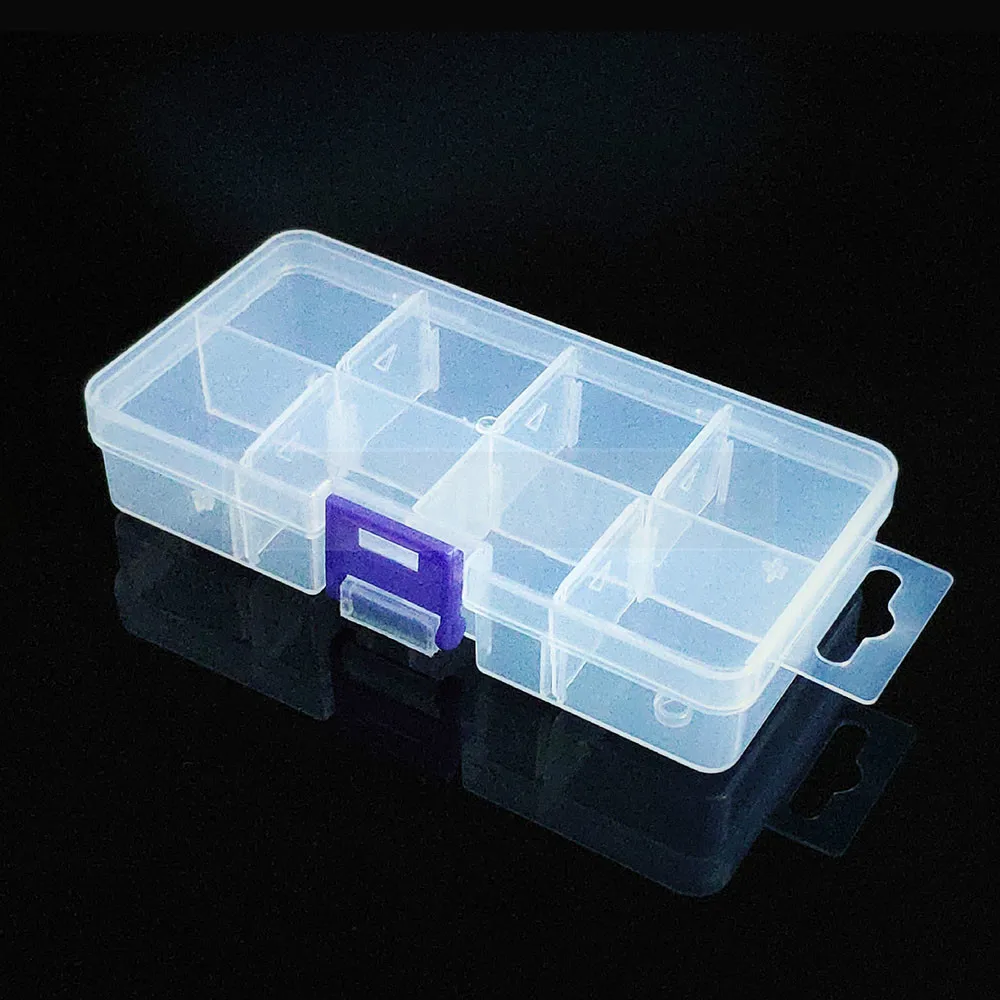 Plastic Box Practical Adjustable Compartment Jewelry Earring Bead storage case Screw Holder Case Display Organizer Container