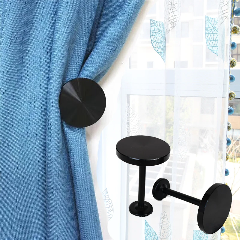 

1Pair Europe Round Curtain Hooks Wall Tiebacks Tassel Tower Brush Hanger Coat Hat Hook Curtain Accessories Holdback Home Decor