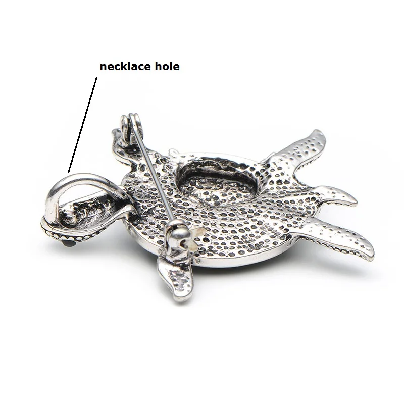 Natural Shell Turtle Brooches For Women And Men Alloy Couple Turtle Animal Brooch Pins For Suits Sweater Dress Hat Scarf Pins