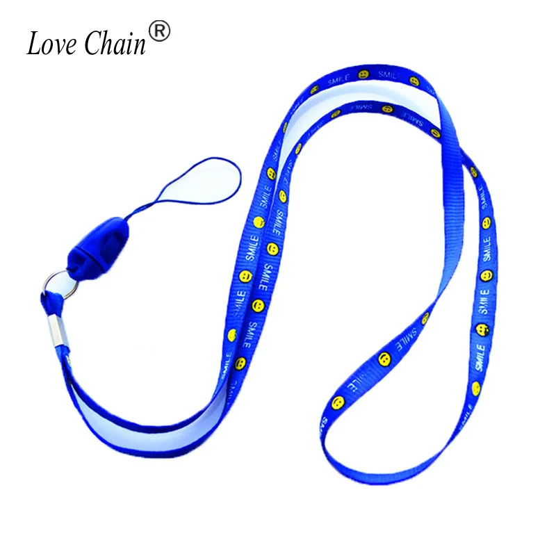 Love Chain 100pc/lot Lanyards Neck Phone Strap ID Pass Card Badge Gym Key Mobile Phone USB Holder DIY Hang Rope Lariat Lanyard