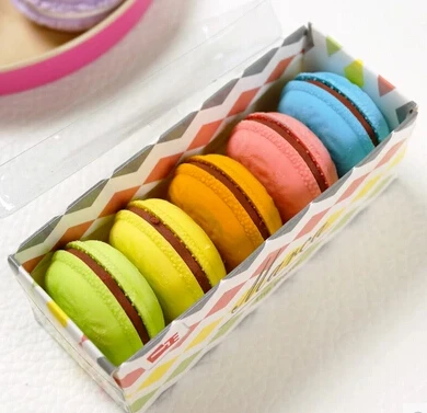 2015 Summer Promotion Freeshipping New Arrival Macaron Eraser Set  Super Cute Rubber Eraser Set Magic Eraser 5pieces per lot