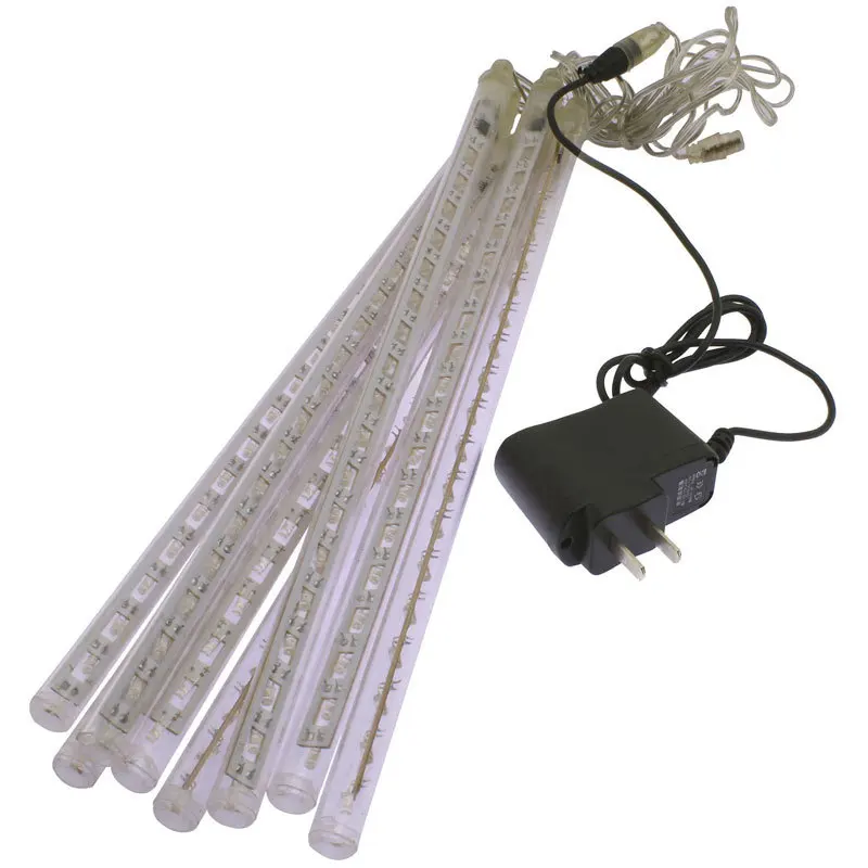 High Quality 30cm LED Christmas Lights Outdoor LED Meteor Rain Light For Wedding Decoration 144leds 8 Tubes 85-220V EU&US Plug