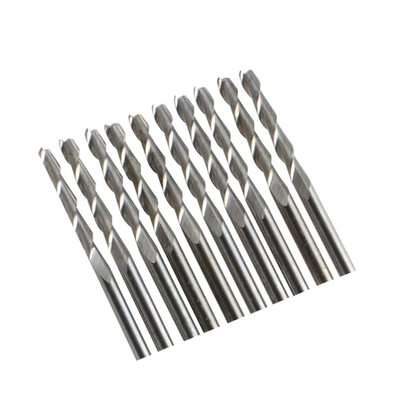 

10 pcs Shank 4mm x 22mm 2 Flutes End Mill cutter CNC Equipment Milling Cutter, Spiral Cutters, White Steel Cutter