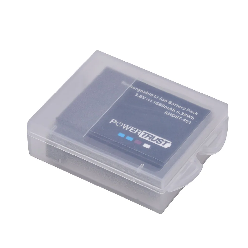 PowerTrust 4Pcs 3.8V AHDBT 401 1680mAh for Go Pro AHDBT-401 AHDBT401 Li-ion Digital Camera Battery For GoPro 4 HD Hero 4 Hero4
