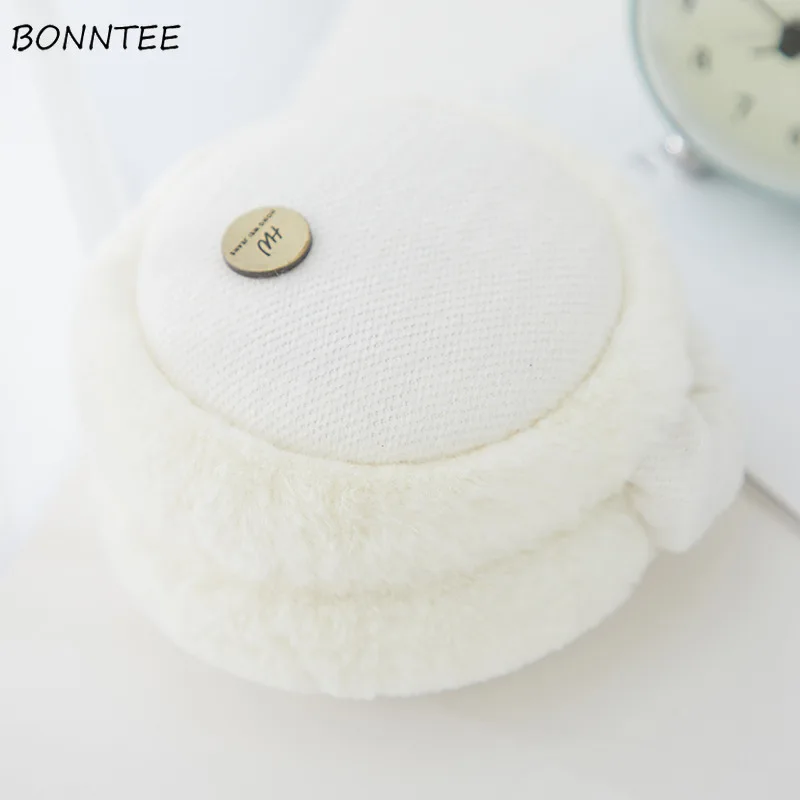 Earmuffs Women 2020 Winter Elegant Aesthetic Simple Solid Cotton Plush Womens Ear Warmers Lovely Korean Style Ladies Earmuff