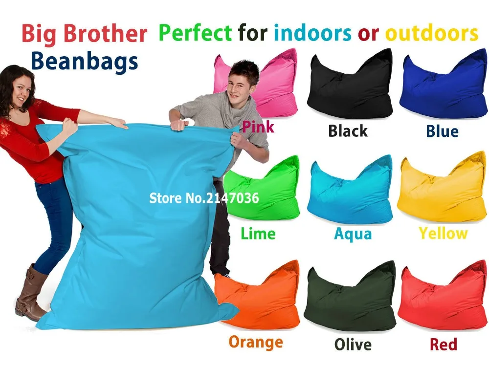 big brother adults tear resistant bean bag chair, outdoor and indoor both use beanbag