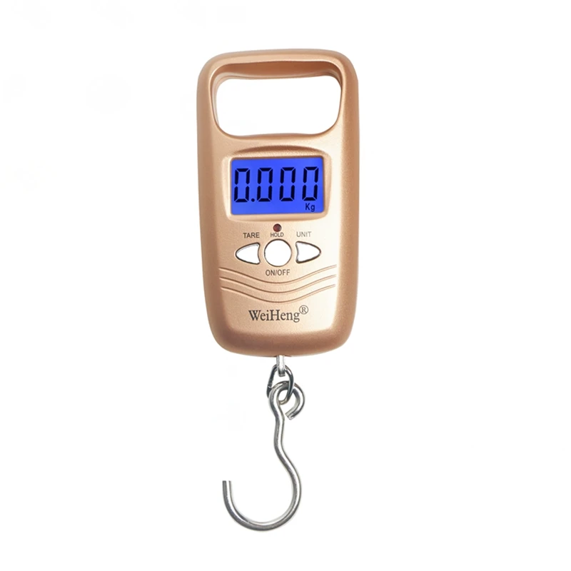 50KG Digital Hanging Scale Double Precision Portable Electronic Pocket Scale Hanging Luggage Weighing Steelyard WeiHeng Scale