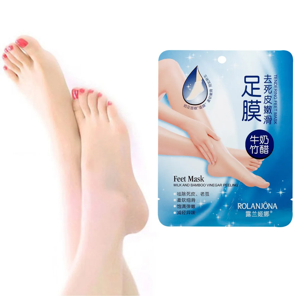 

5Pcs Foot Mask Bamboo Vinegar Feet Mask Milk Membrane Foot Care Get Rid of Dead Skin Chamfer Whitening Moisturizing Exfoliating