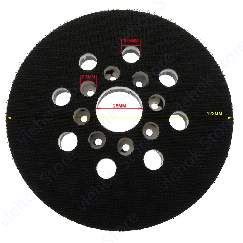 5 inch 8 17 hole Basis Orbit Sander Replace for BOSCH PEX 220A GEX 125-1 AE  GEX125-1AE GEX125-1A ROS10 ROS20VS RS035 PEX220A