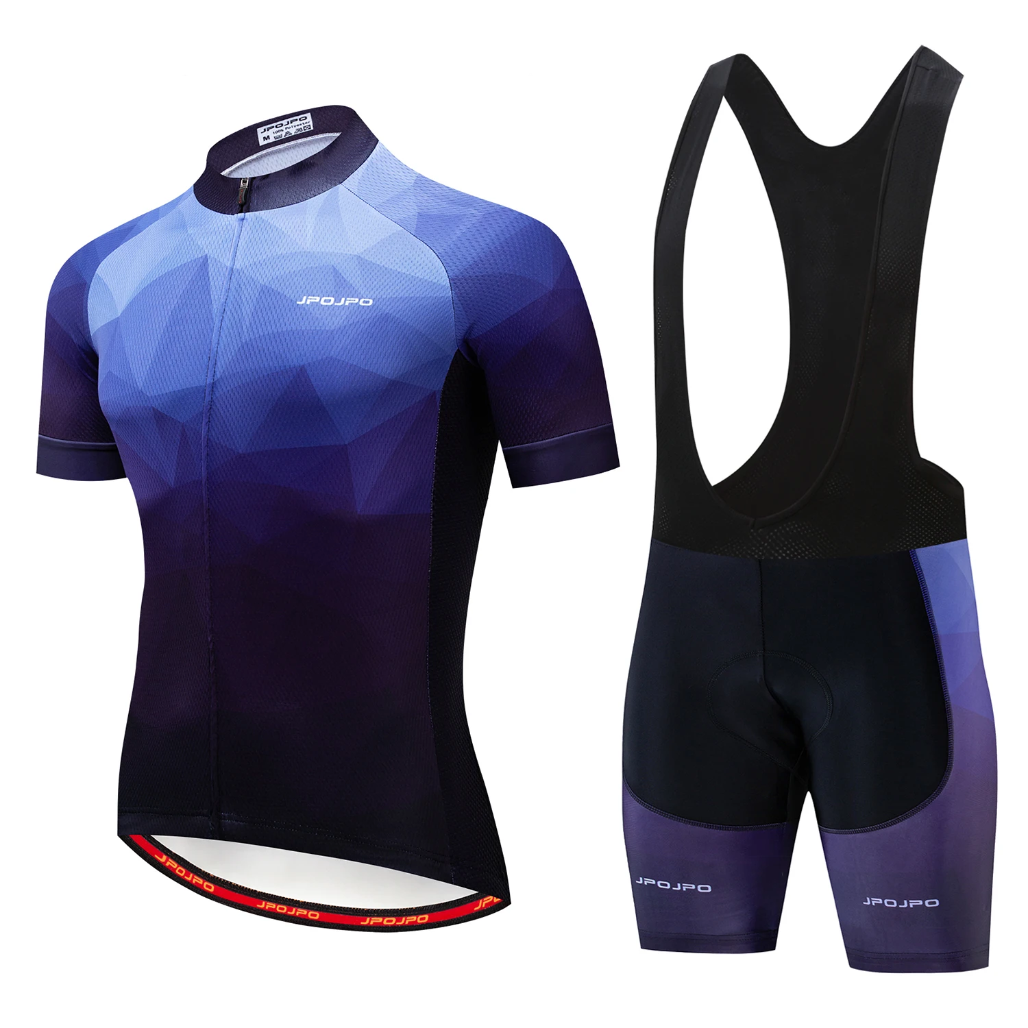 

Men's Cycling Jersey Set Summer Cycling Clothing Blue MTB Mountain Bike Black Bib Shorts Clothing Racing Bicycle Clothes Suit