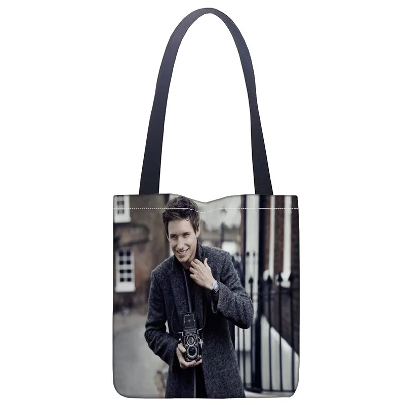 

New Eddie Redmayne printed canvas tote bag convenient shopping bag woman bag student bag Custom your image