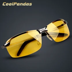 2026 Classic Polarized Sunglasses Men Night Vision Safe Driving Anti-glare Glasses Yellow Lens lentes de sol hombre