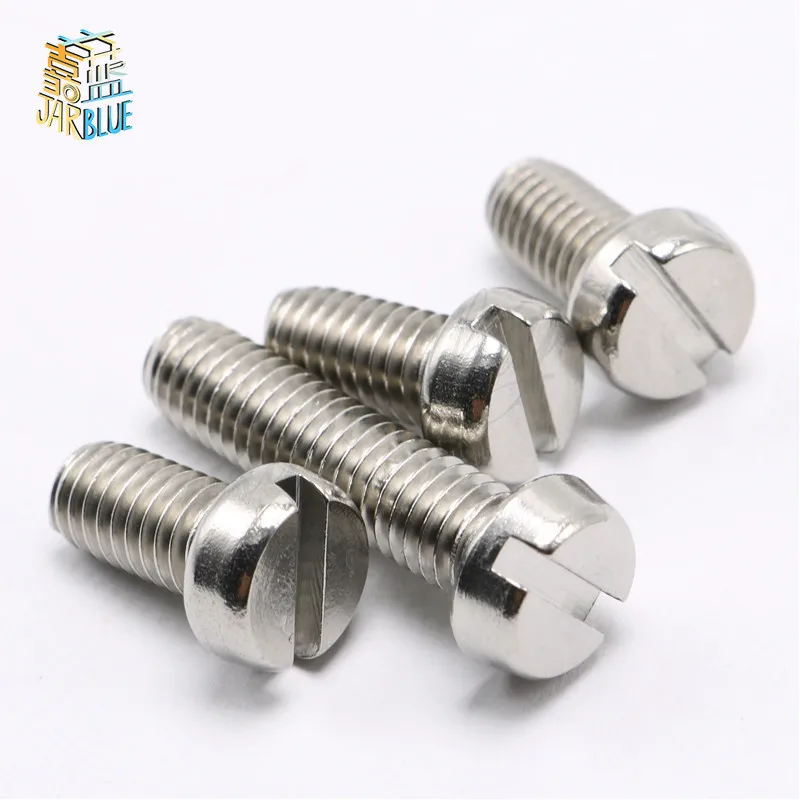 50PcsM1.6M2 M2.5 M3 DIN85 GB67 304 Stainless Steel Slotted Pan Screws Slotted Grooving Screw