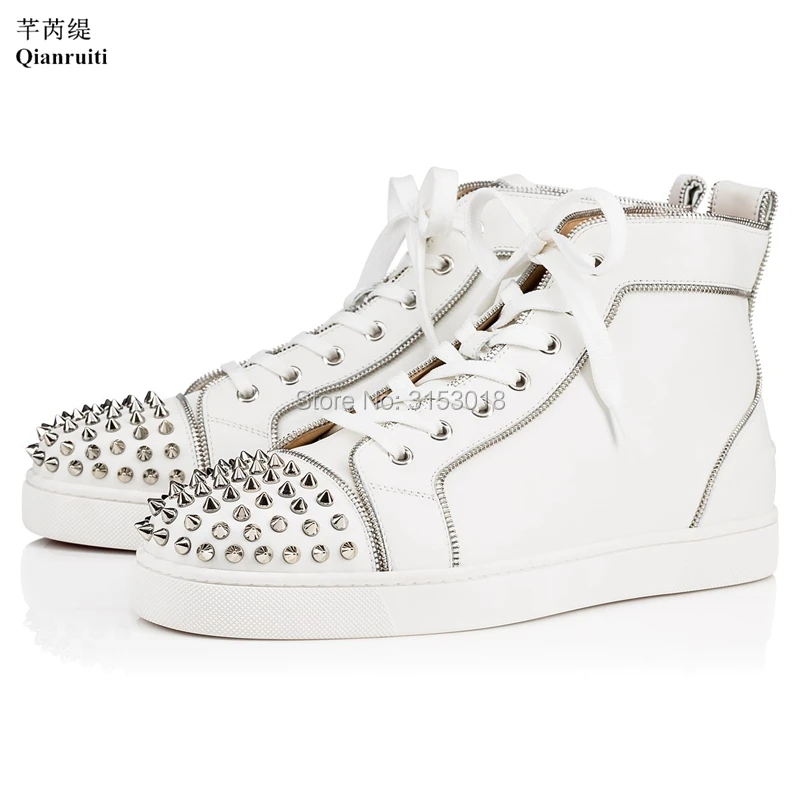 

Qianruiti Brand Zipper Decorated Men Casual Shoes For Hot Sale Lace-up Male Outdoor Footwear White Youth Leisure Man Shoe