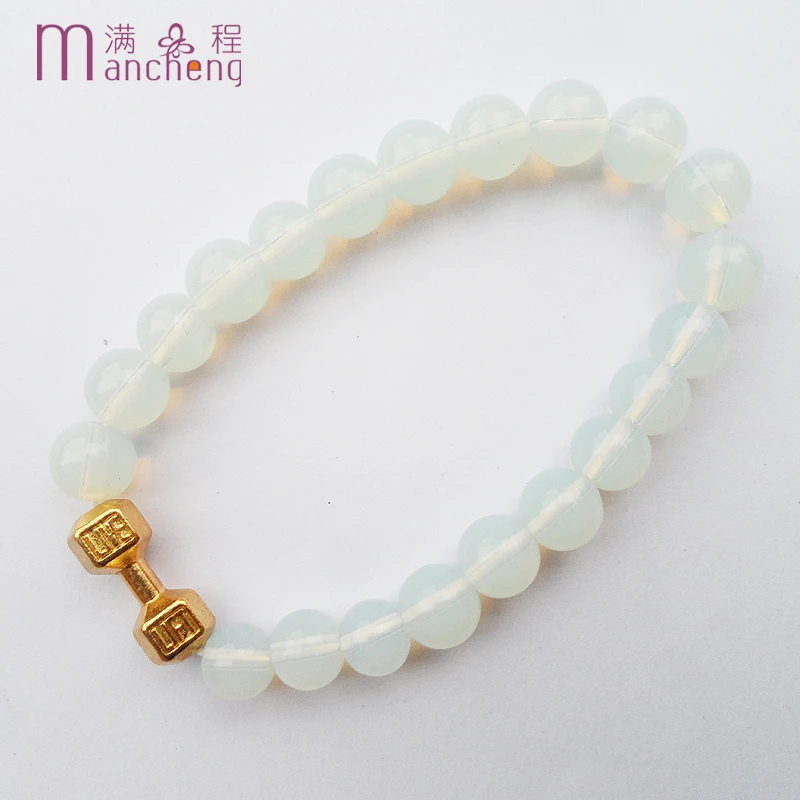 tiki tentacles Mancheng Live Lift opal Bracelet Classic Live Lift Fitness Barbell Elasticity opal beads bracelet women men