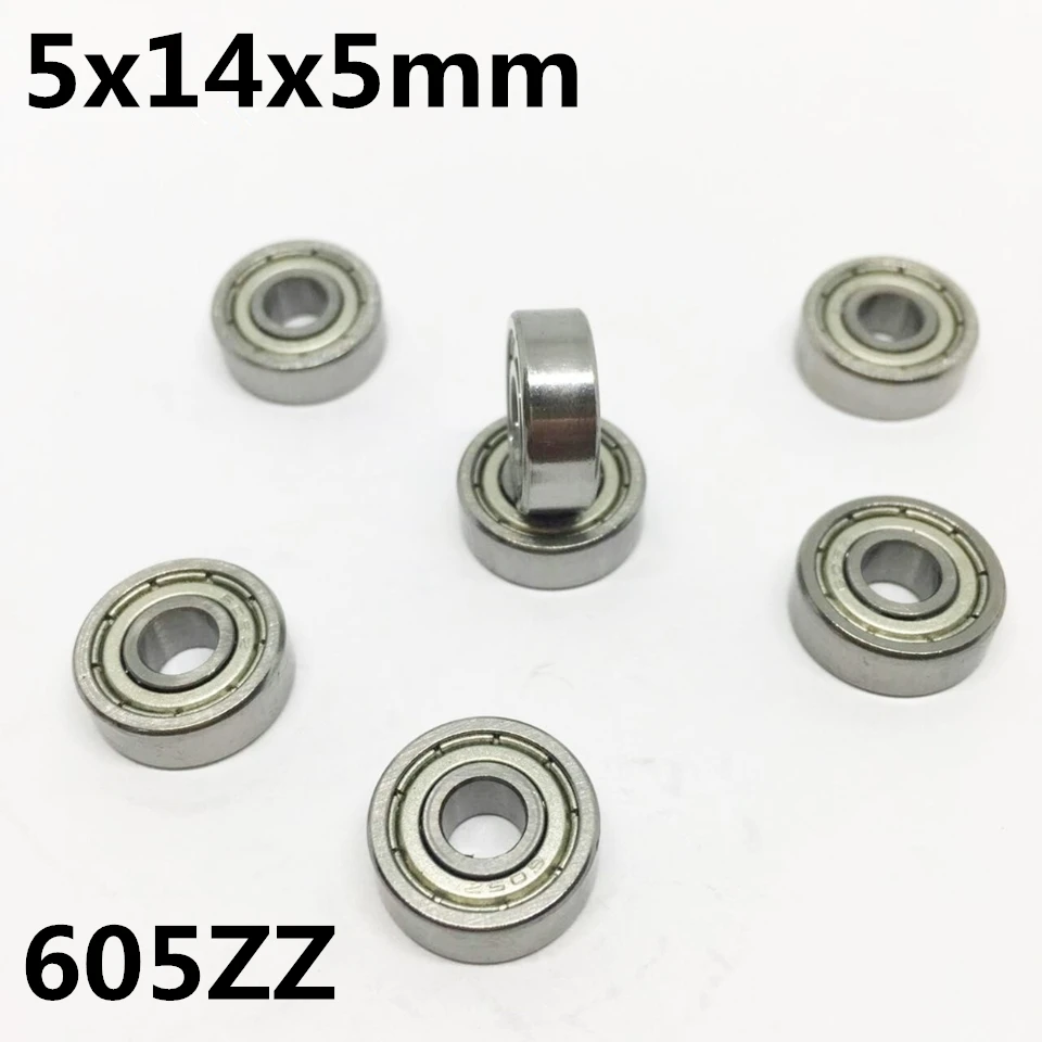 10 pièces 605ZZ 5x14x5mm rainure profonde roulement à billes Miniature roulement haute qualité R-1450ZZ