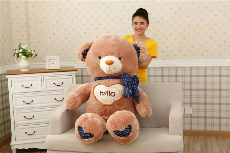 stuffed plush toy huge 130cm hello teddy bear soft doll hugging pillow Christmas gift s2426