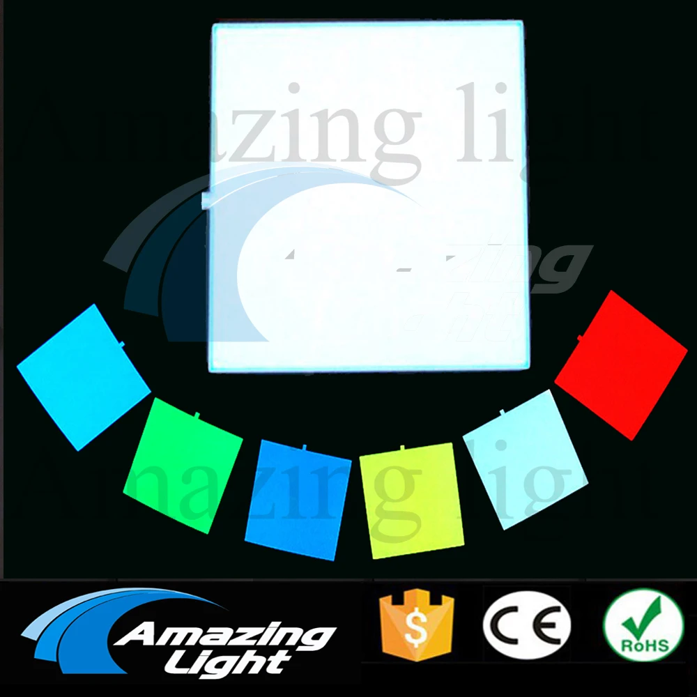 

105pcs/lot10X10CM El Panel Electroluminescent BackLight Sheet Led Board Display Lighing Foil Glowing Paper Without Inverter