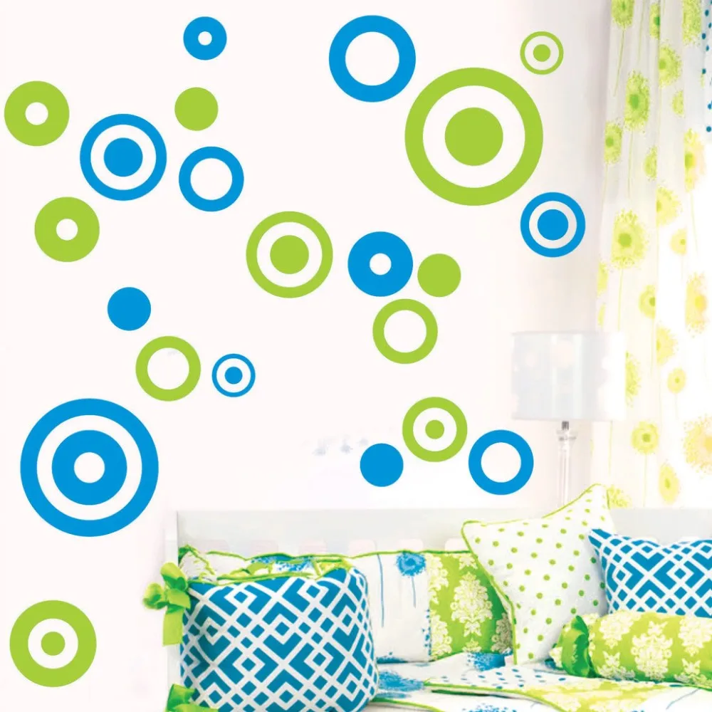 30pcs 3-15cm Colorful Polka Circle Dots Wall Sticker for Kids Baby Rooms Poster Home Decor Round Art Mural Vinyl DIY Wall Decals