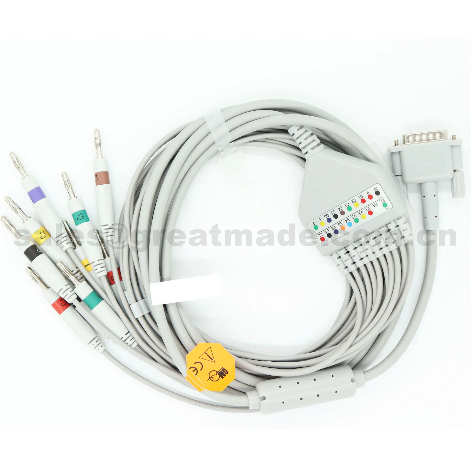 

Compatible HP/Philips 10-Lead IEC Banana 4.0 Leadwires EKG Cable